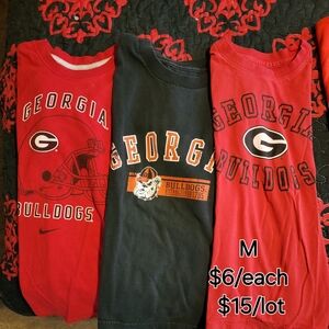 Kids Georgia Bulldogs T-Shirt Lot - Red and Black